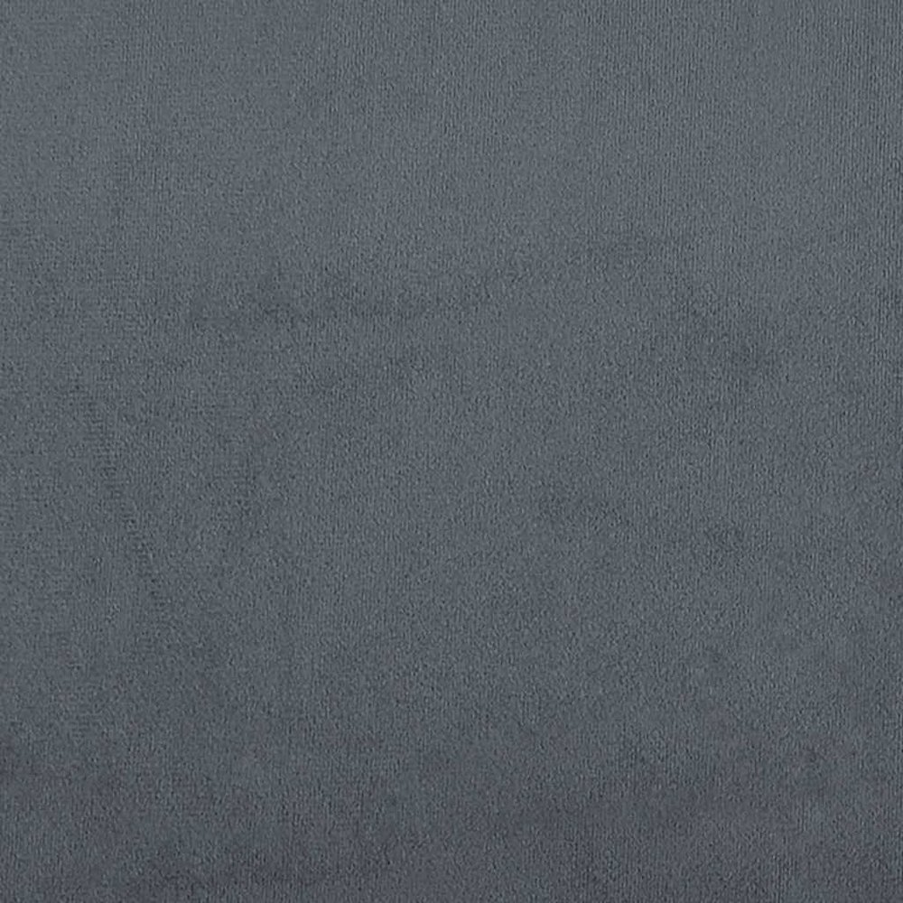 Bed Frame Dark Gray Velvet, Plywood, Engineered Wood Twin XL. Picture 10