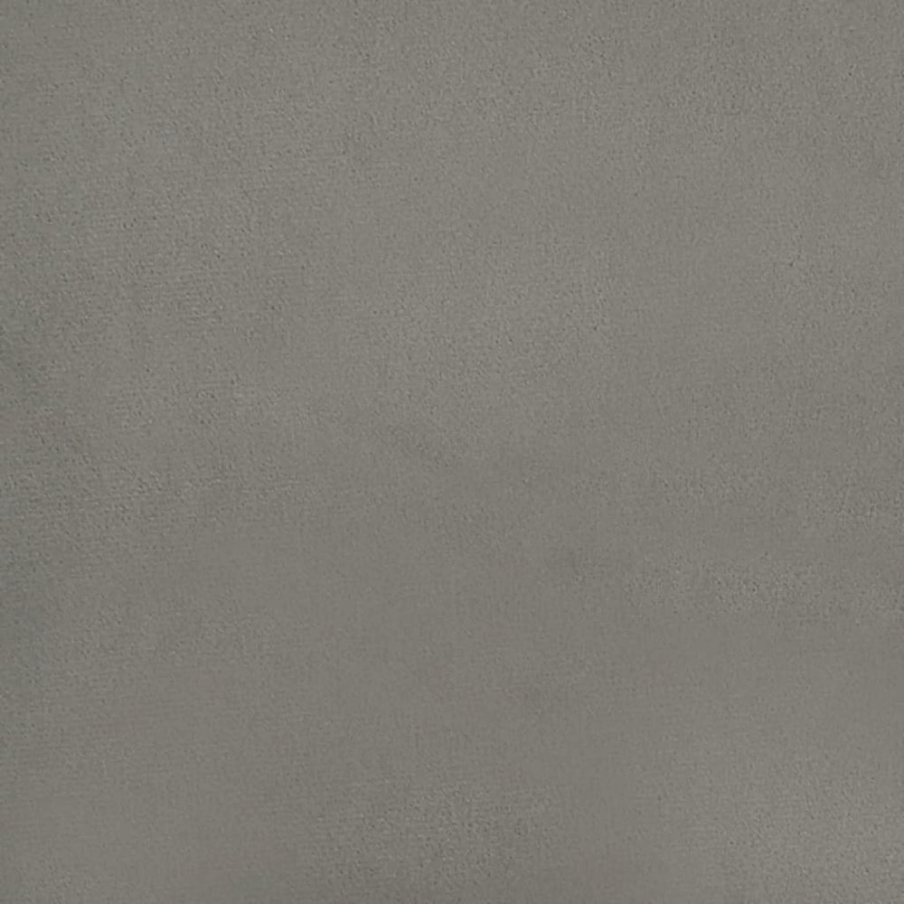 Bed Frame Light Gray Velvet, Engineered wood, Plywood Queen. Picture 8
