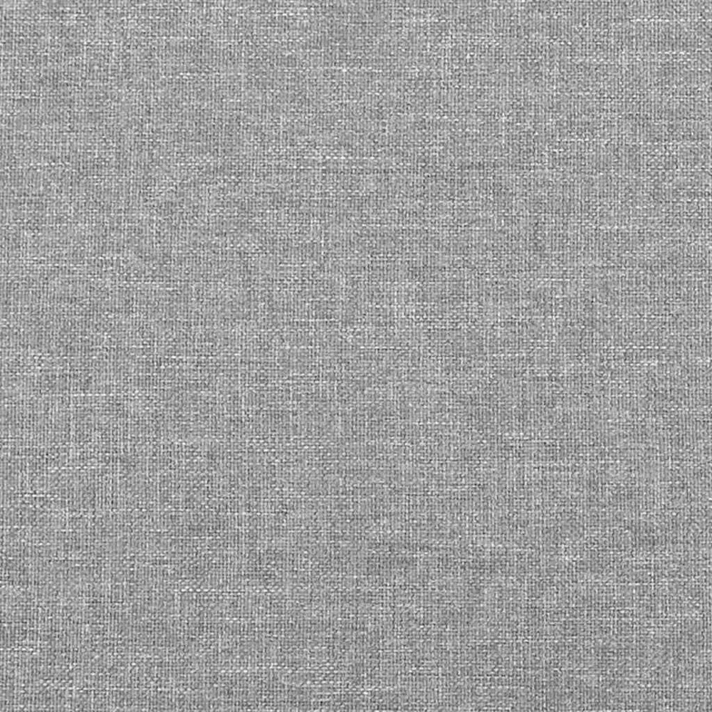 Bed Frame Light Gray Polyester, Plywood, Engineered Wood Twin XL. Picture 10