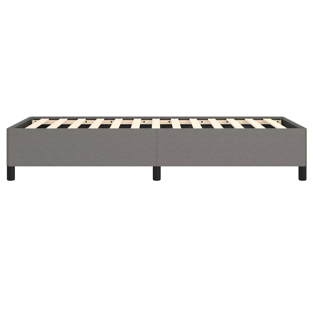 Bed Frame Dark gray Polyester, Plywood, Engineered wood Twin XL. Picture 8