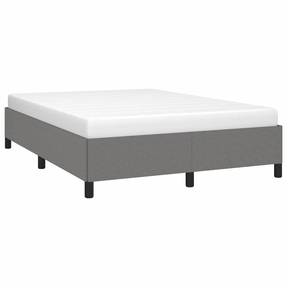 Bed Frame Dark Grey Fabric (100% polyester), plywood, engineered wood. Picture 5