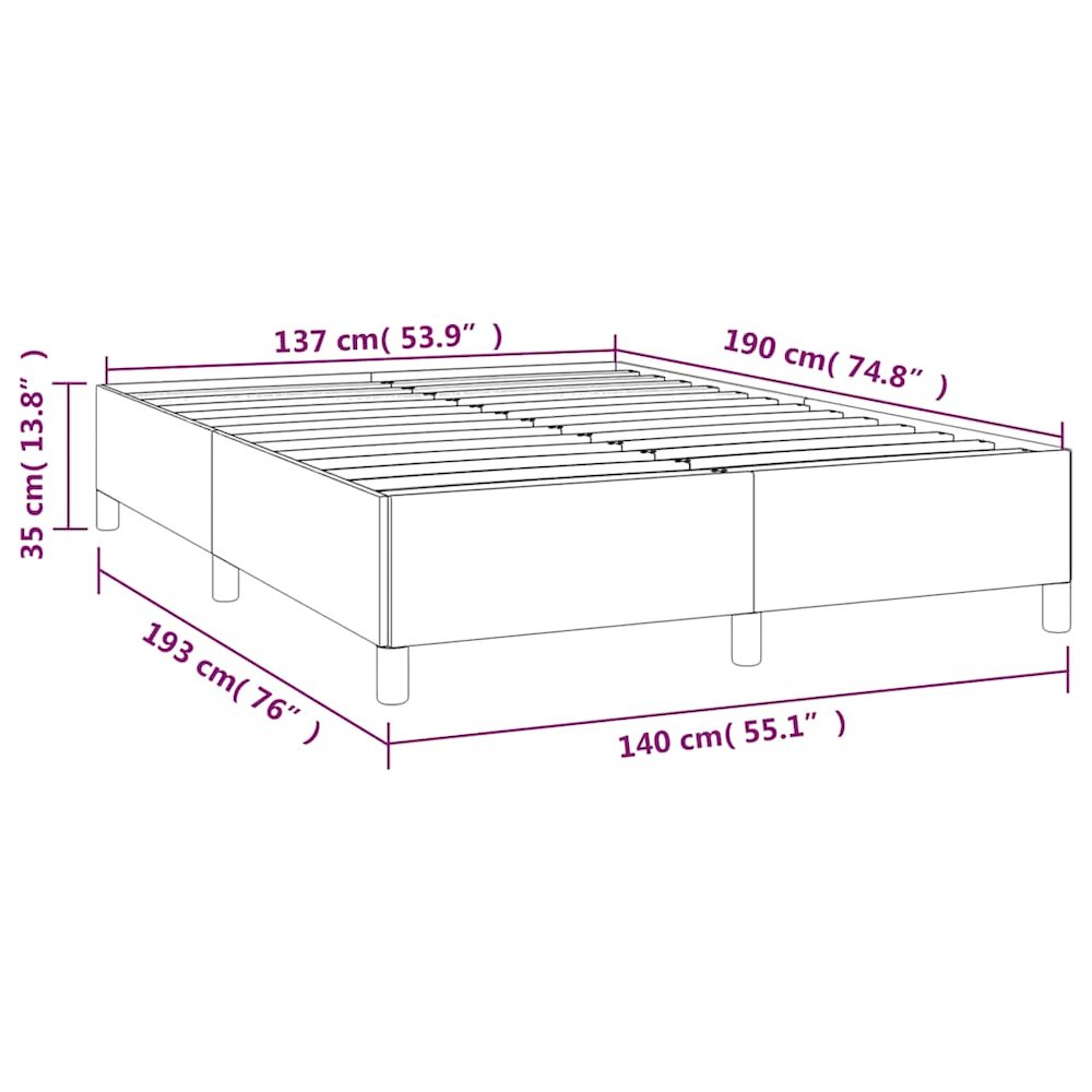 Bed Frame Dark Grey Fabric (100% polyester), plywood, engineered wood. Picture 10
