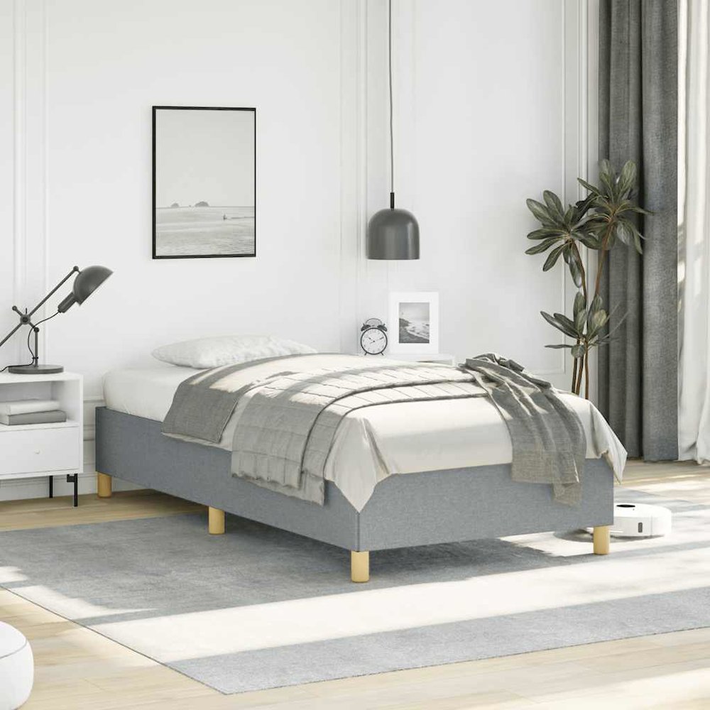 Bed Frame Light Grey. Picture 2