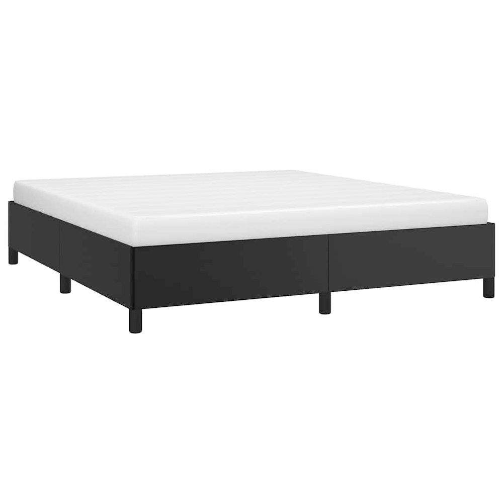 Bed Frame Black Faux leather California King Bed Frame. Picture 5