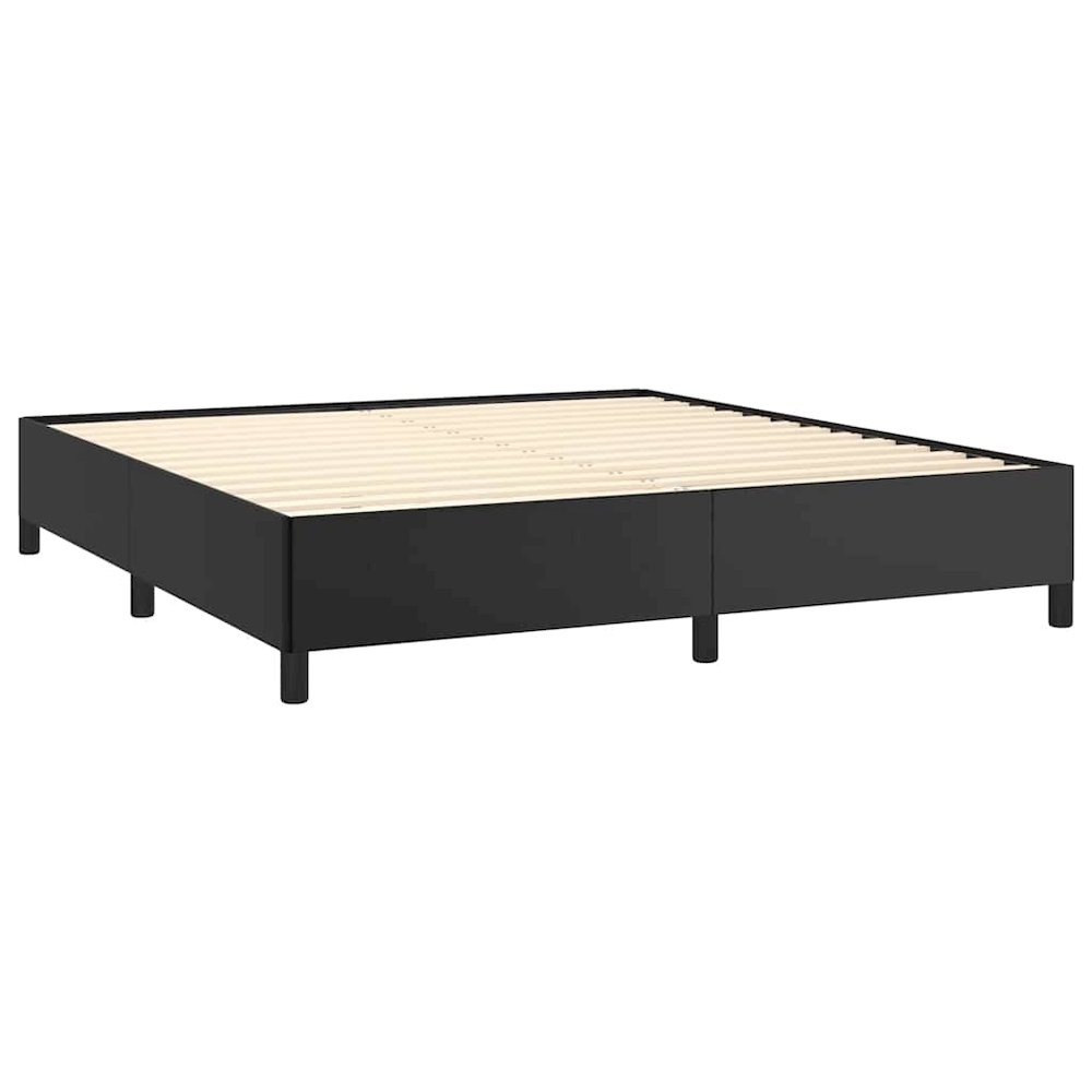 Bed Frame Black Faux leather California King Bed Frame. Picture 6