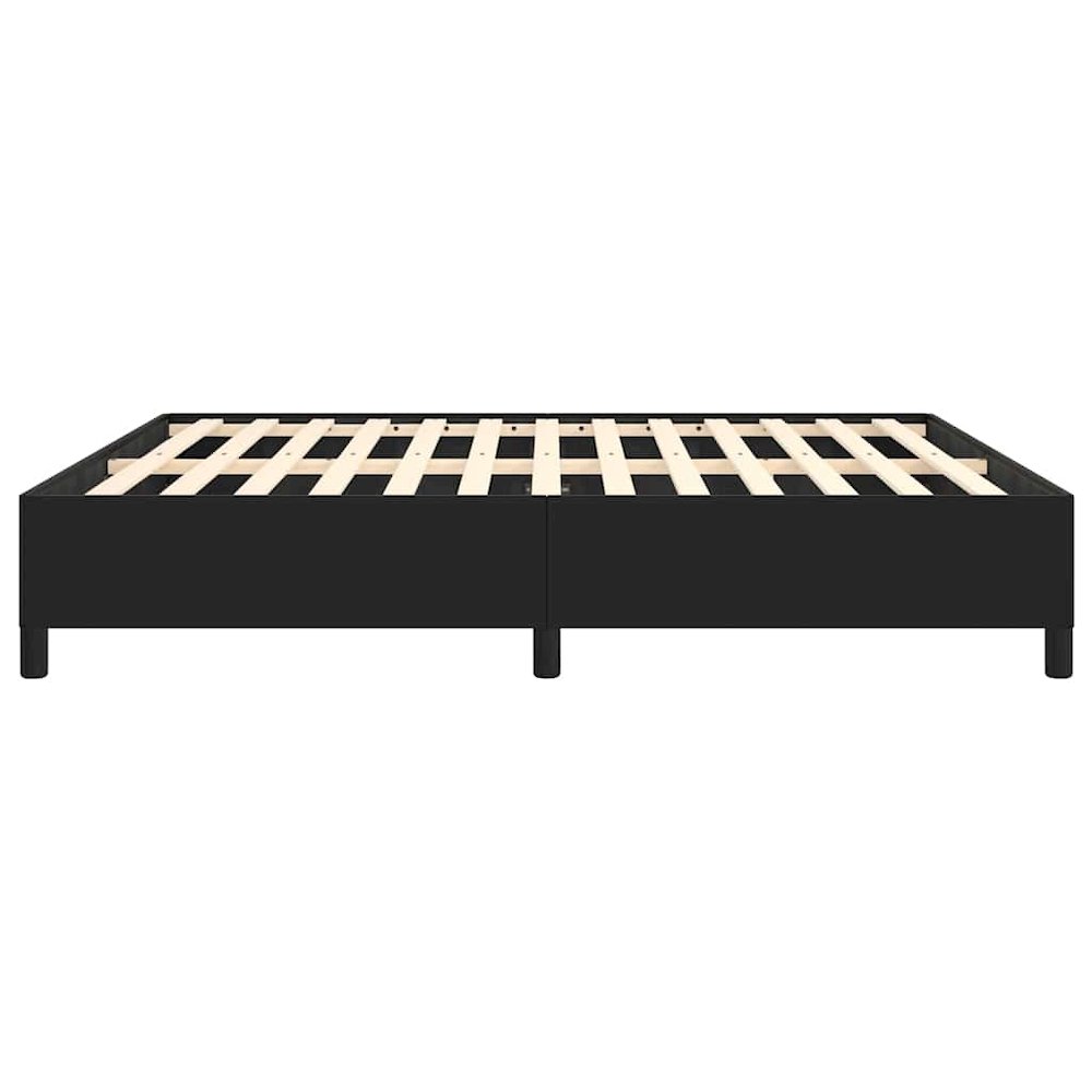 Bed Frame Black Faux leather California King Bed Frame. Picture 8