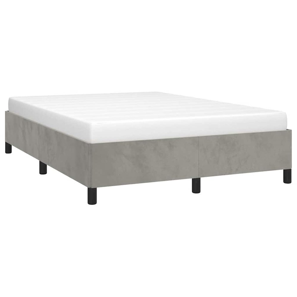 Bed Frame Light Gray. Picture 5