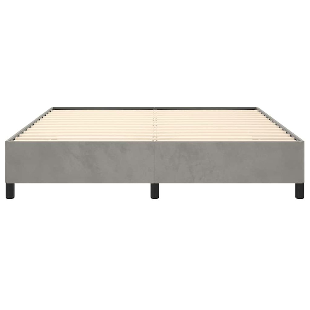 Bed Frame Light Gray. Picture 7