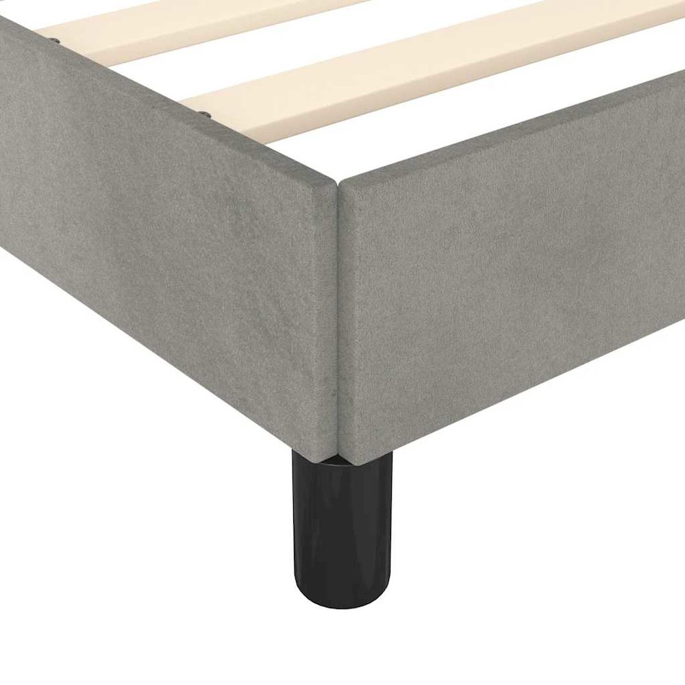 Bed Frame Light Gray. Picture 9