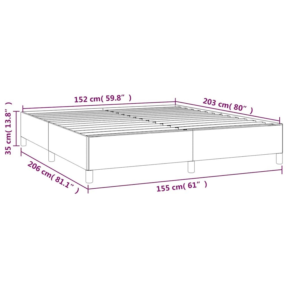 Bed Frame Light Gray. Picture 11