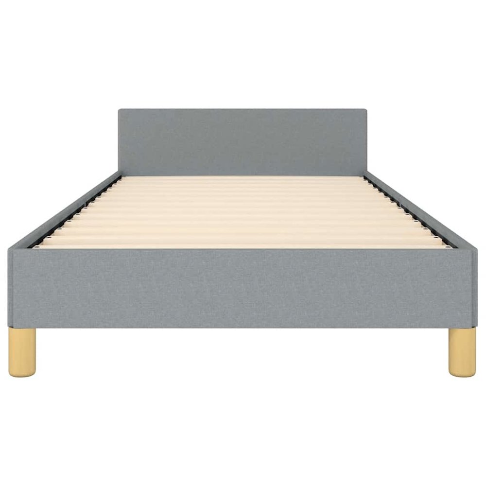 Bed Frame With Headboard Light grey. Picture 7