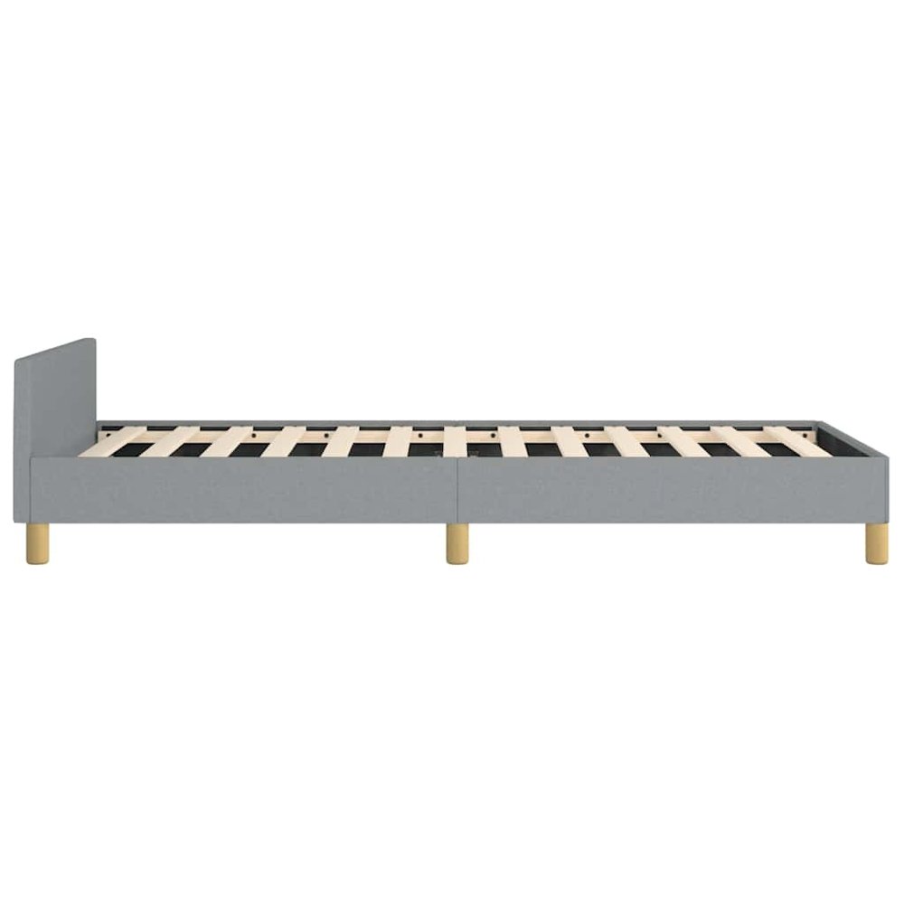 Bed Frame With Headboard Light grey. Picture 8