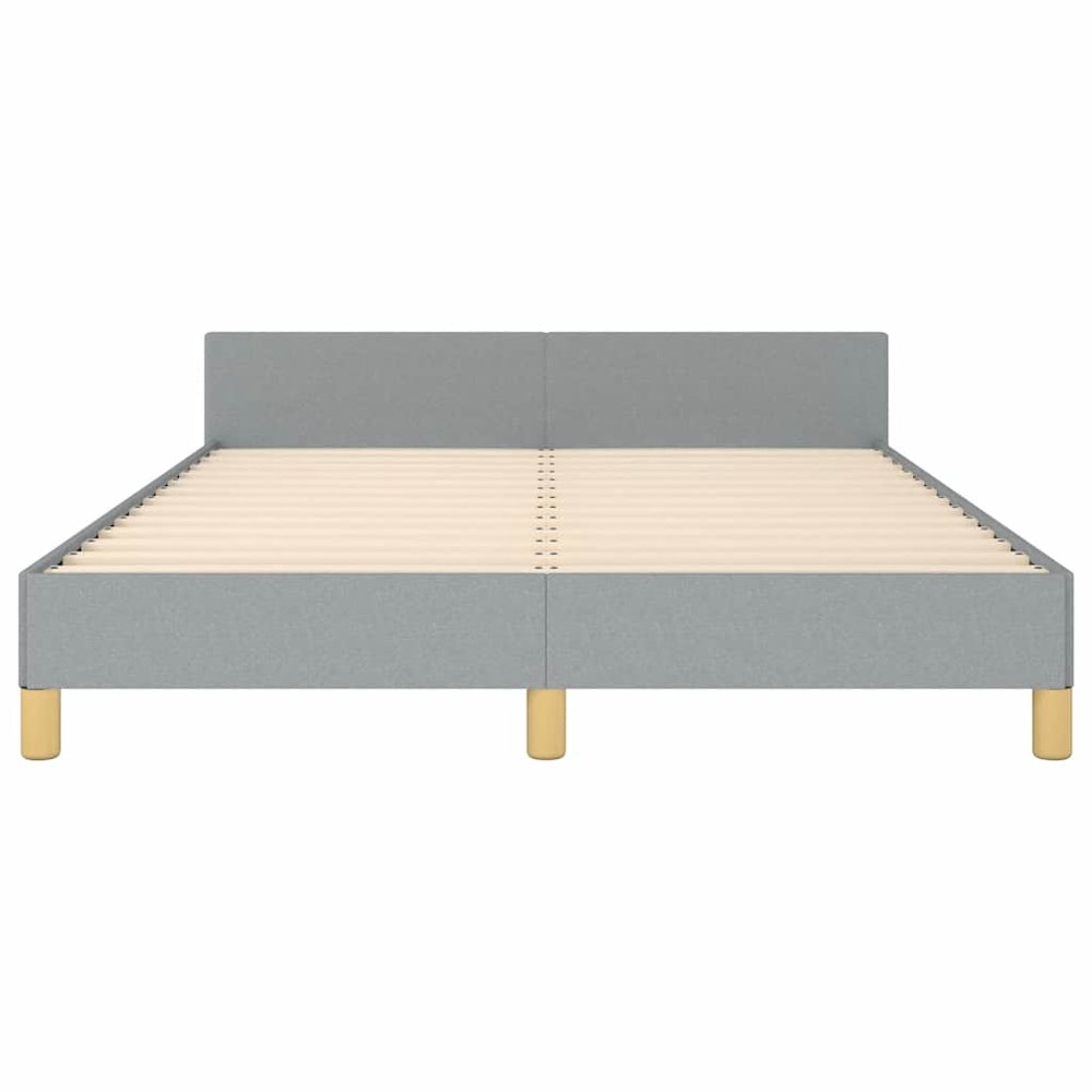 Bed Frame With Headboard Light Grey. Picture 7
