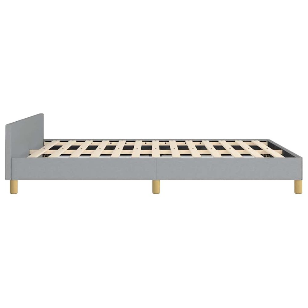 Bed Frame With Headboard Light Grey. Picture 8
