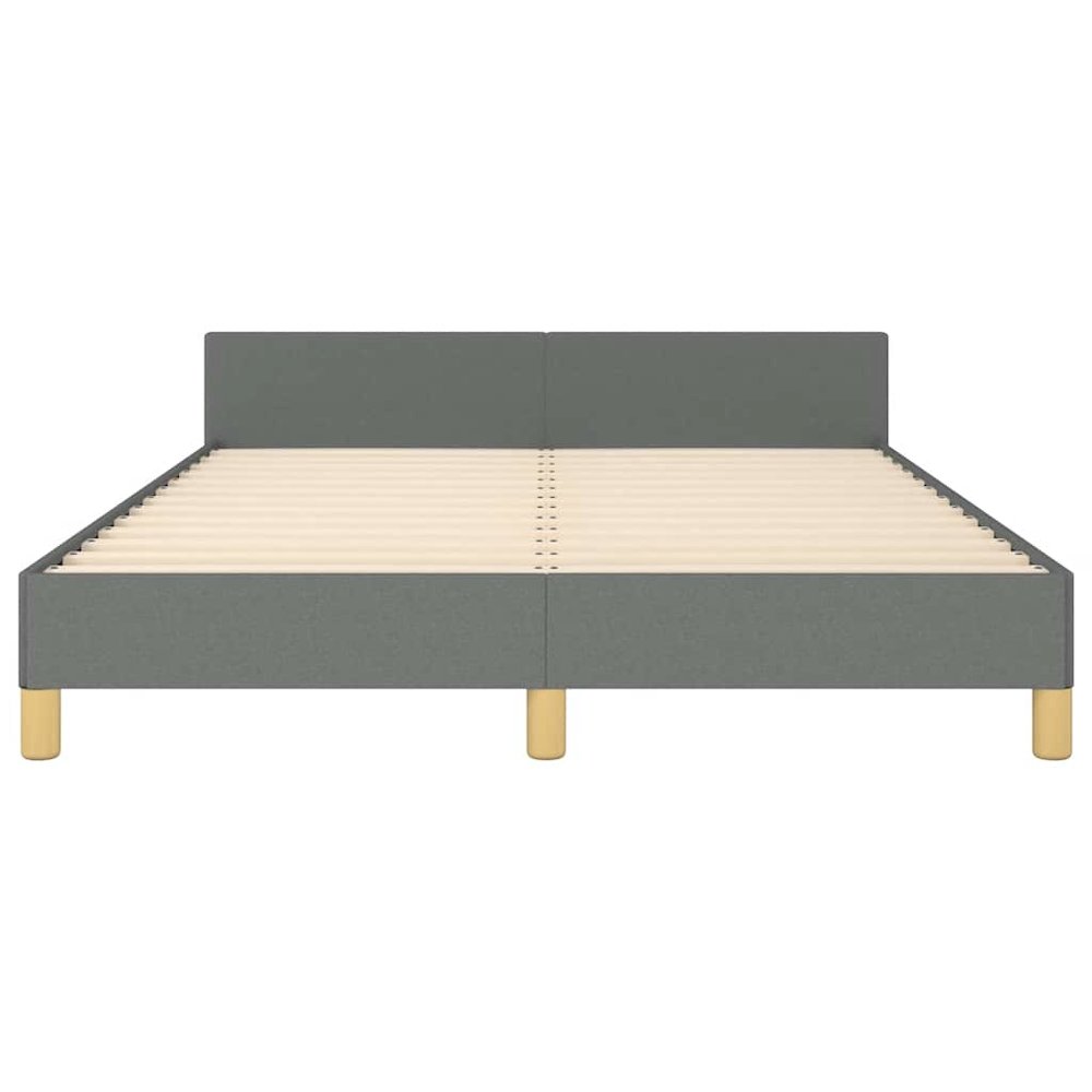 Bed Frame With Headboard Dark Gray. Picture 7