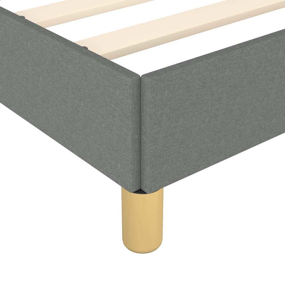 Bed Frame With Headboard Dark Gray. Picture 8