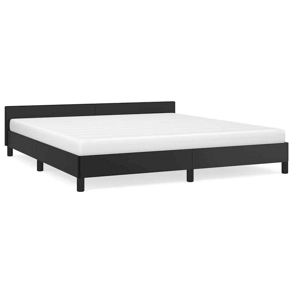 Bed Frame With Headboard Black. Picture 1