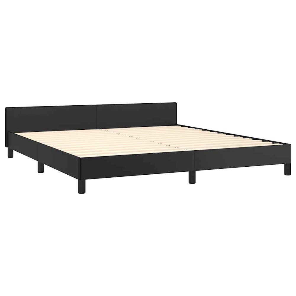 Bed Frame With Headboard Black. Picture 6
