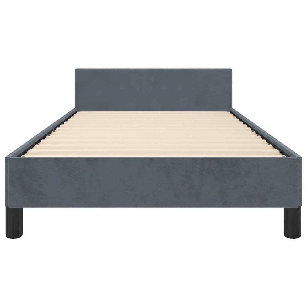 Bed Frame With Headboard Dark Grey. Picture 7