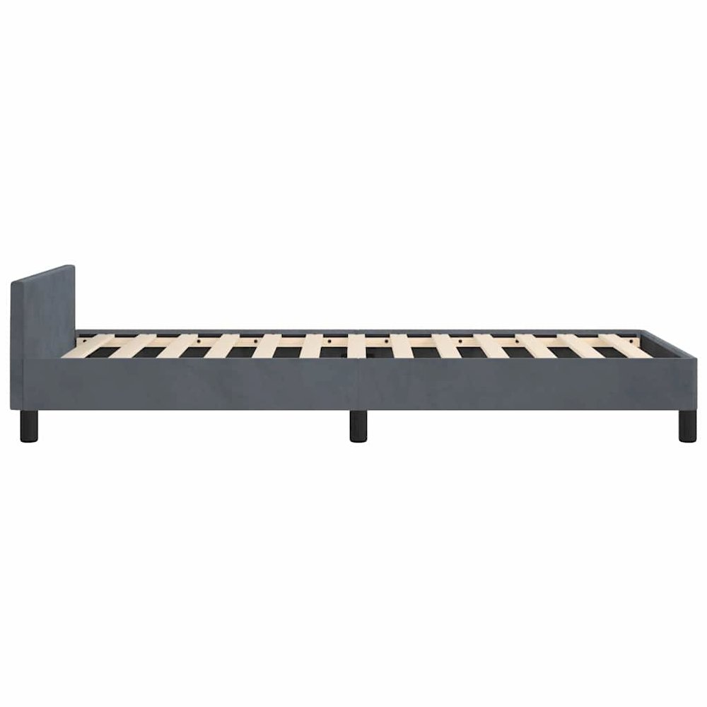 Bed Frame With Headboard Dark Grey. Picture 8