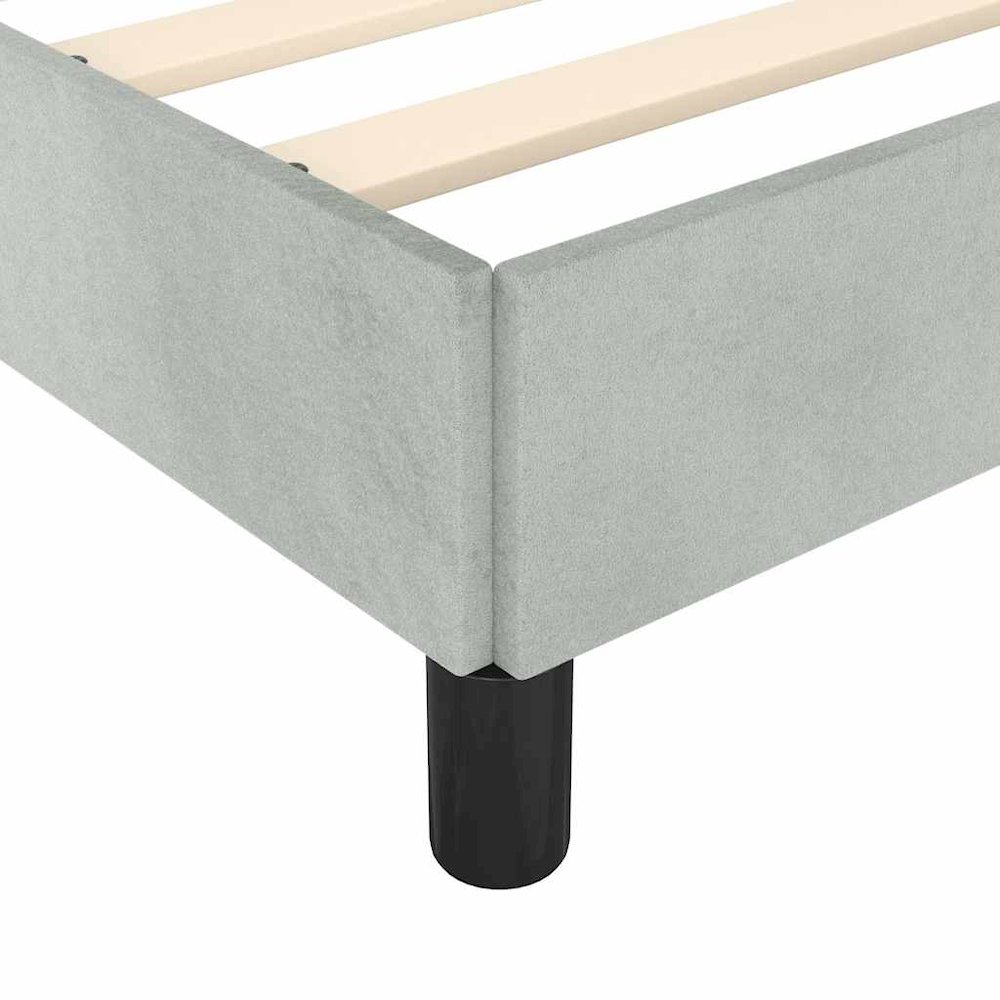 Bed Frame With Headboard Light Grey. Picture 9