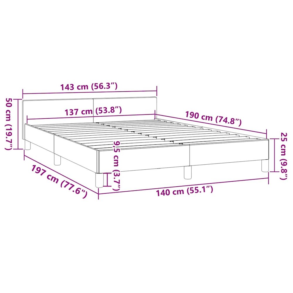 Bed Frame With Headboard Dark grey Velvet, plywood, engineered wood. Picture 10