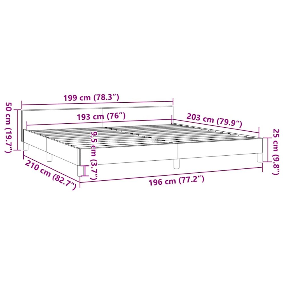 Bed Frame With Headboard Dark Grey Velvet Full Durable. Picture 11