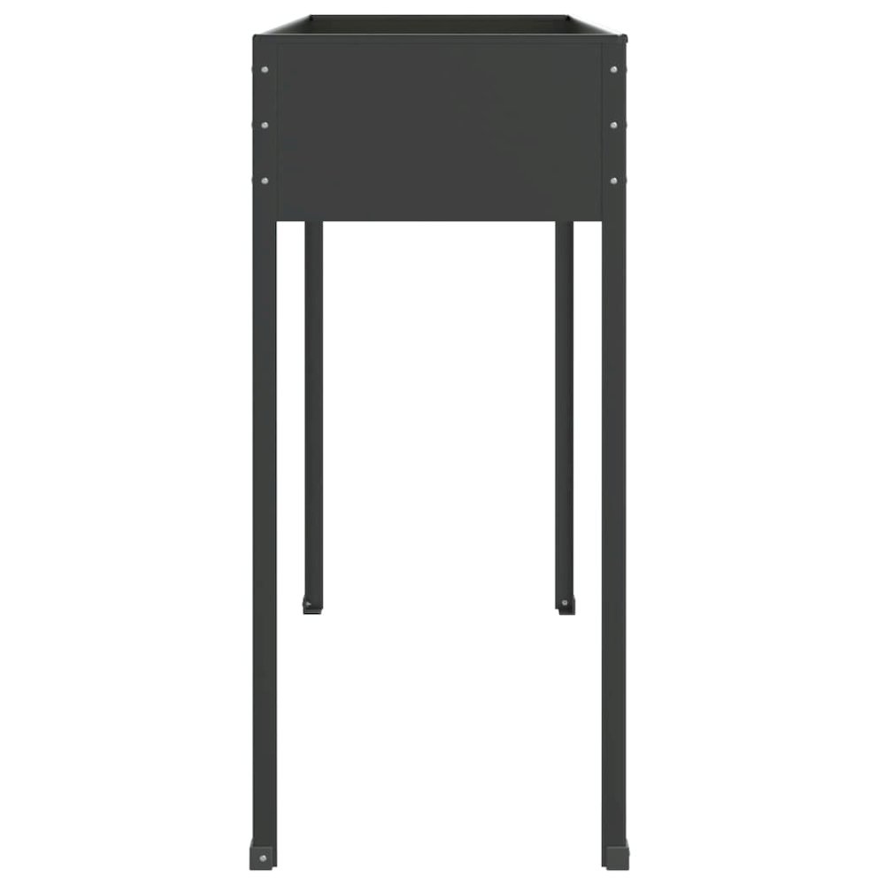 Garden Planter Anthracite Galvanized Steel Large Heavy Duty. Picture 5