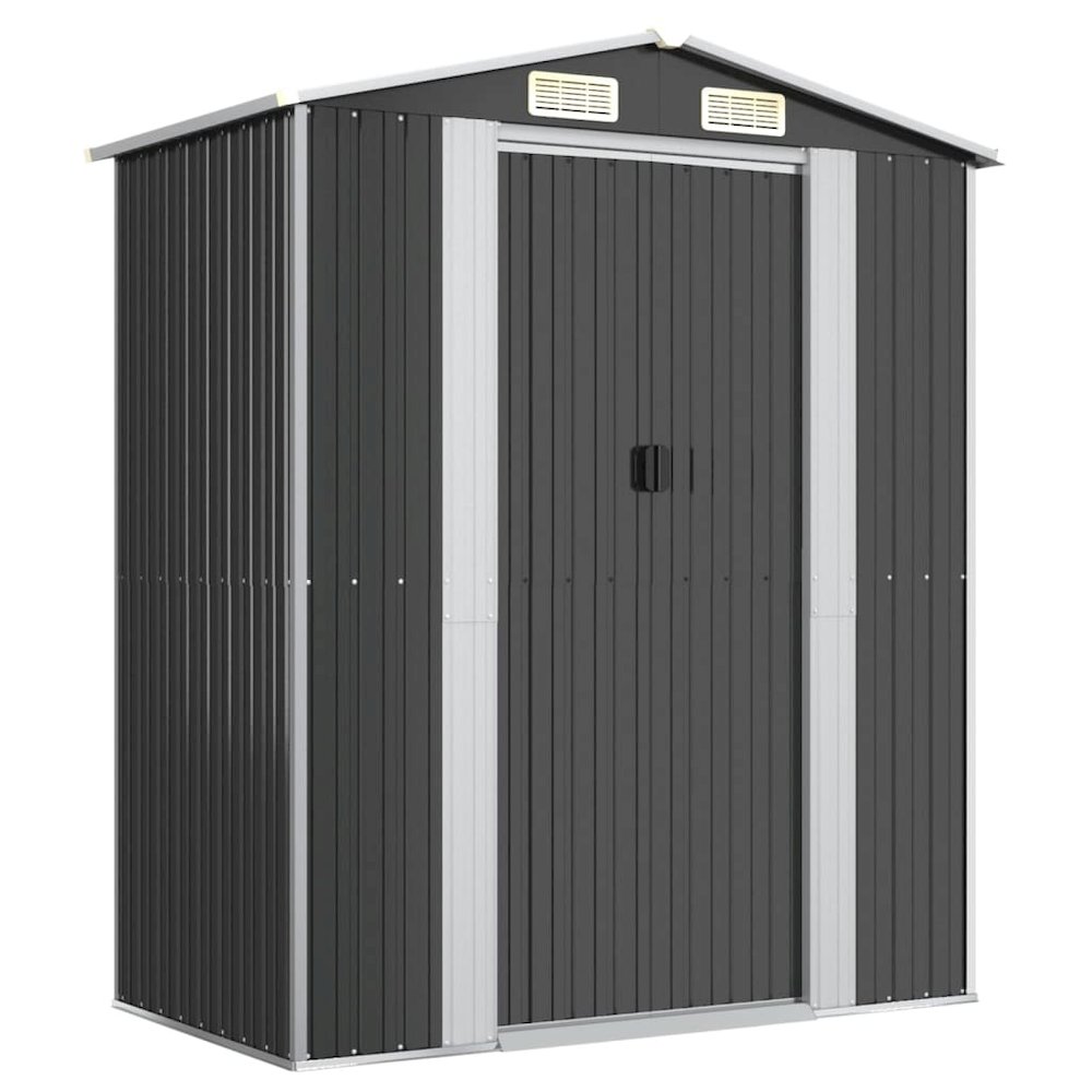 Garden Shed Anthracite 75.6"x42.5"x87.8" Galvanized Steel. Picture 2