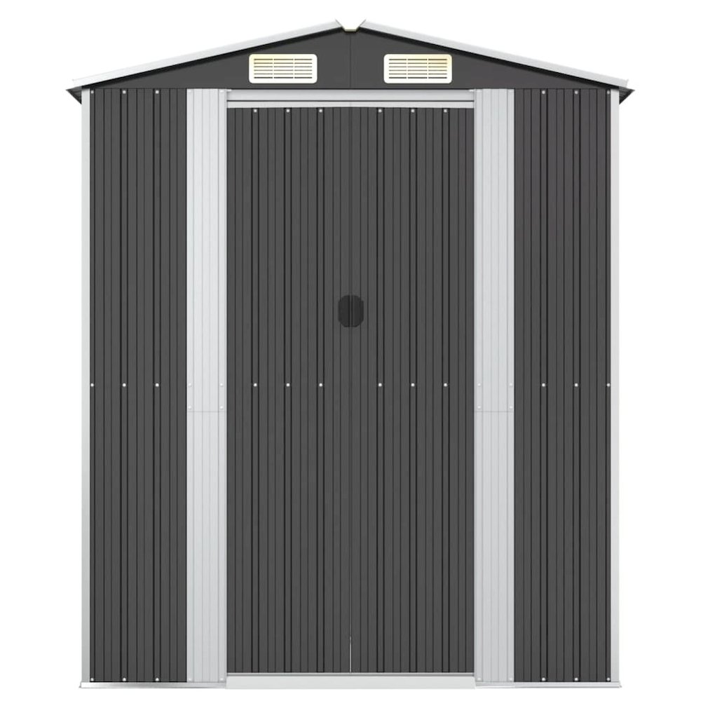 Garden Shed Anthracite 75.6"x42.5"x87.8" Galvanized Steel. Picture 3