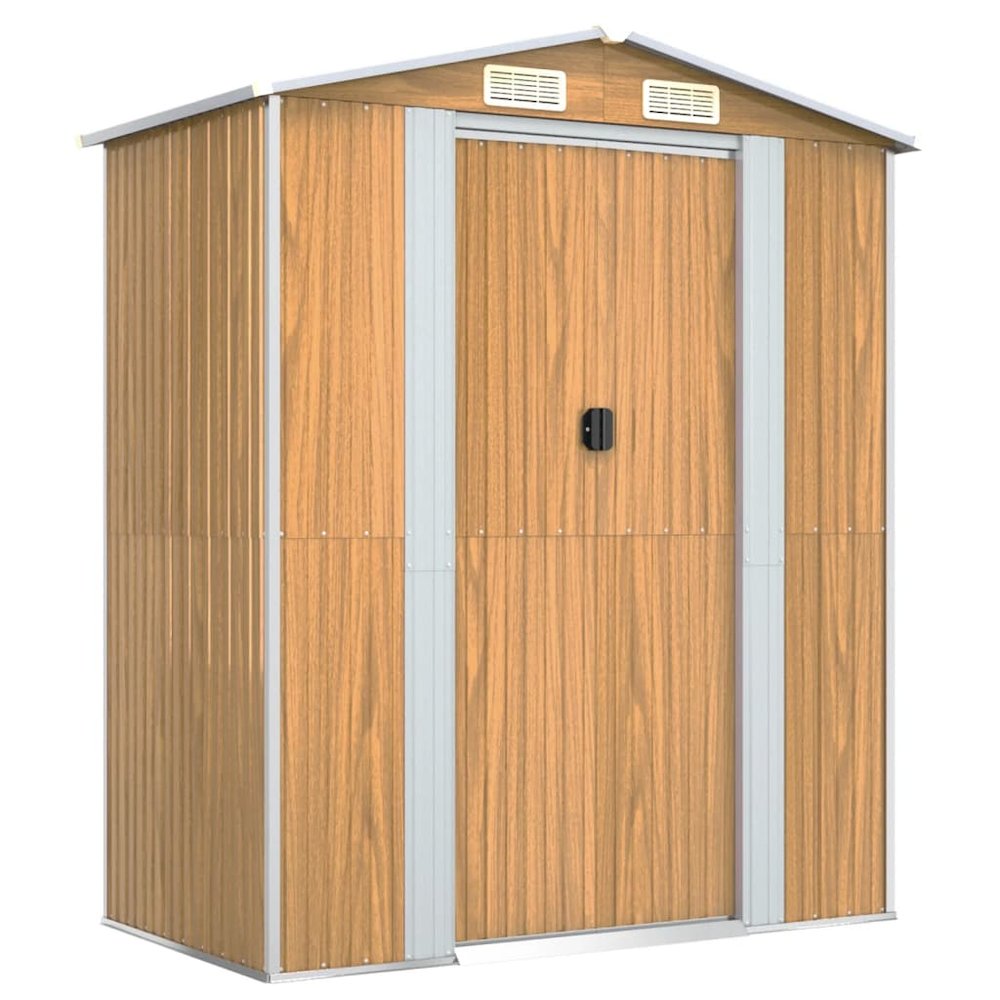 Garden Shed Light brown Galvanized steel 75.6x42.5x87.8 in. Picture 2