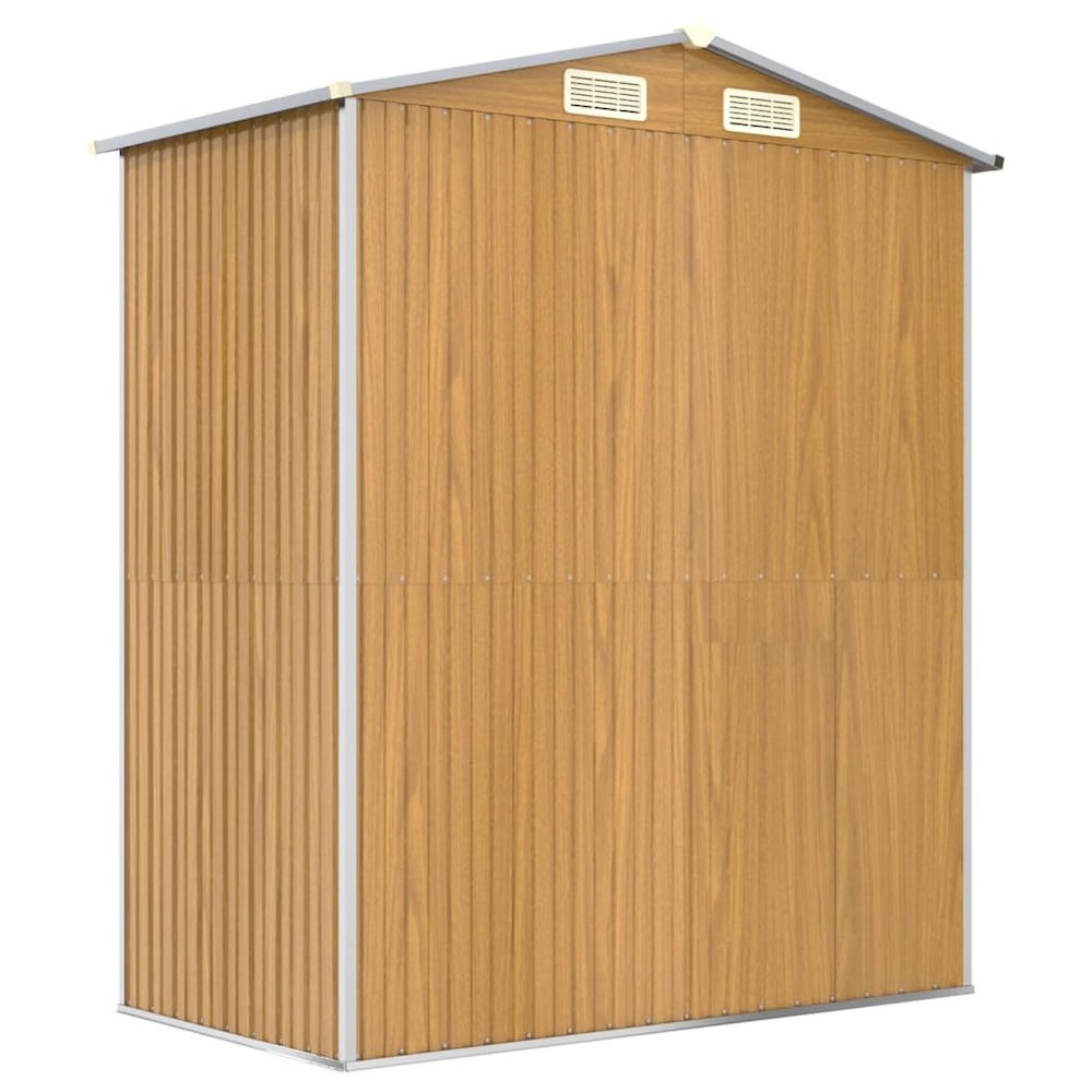 Garden Shed Light brown Galvanized steel 75.6x42.5x87.8 in. Picture 5