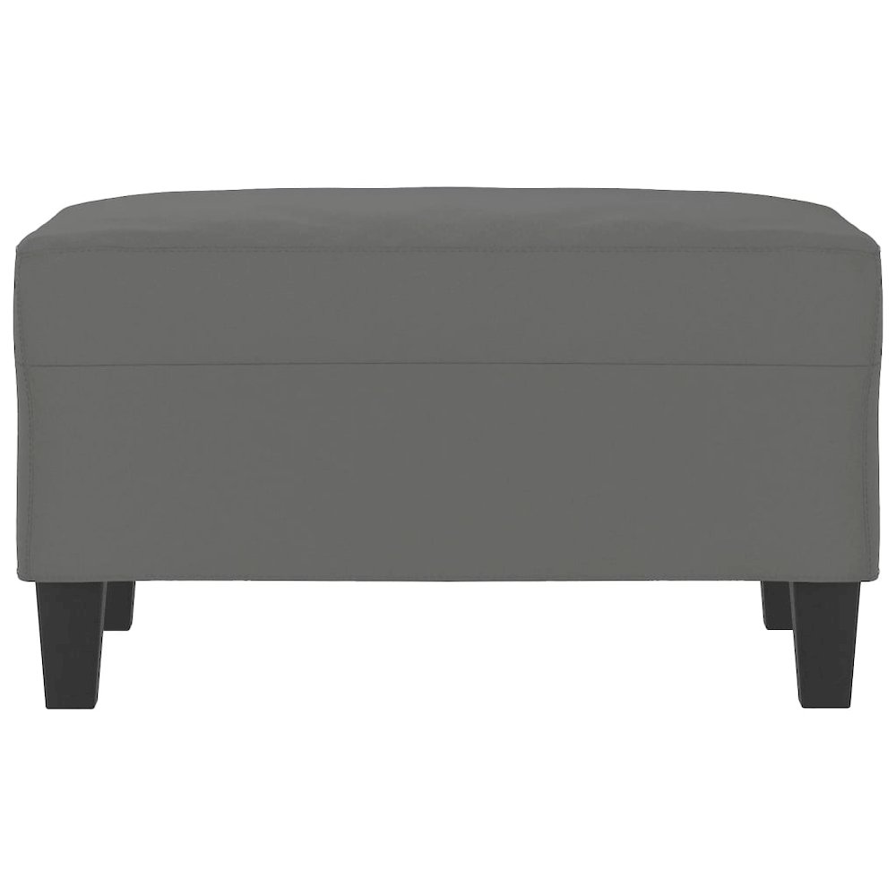 Footstool Dark grey Microfiber fabric 27.6x21.7x16.1 in Durable. Picture 3