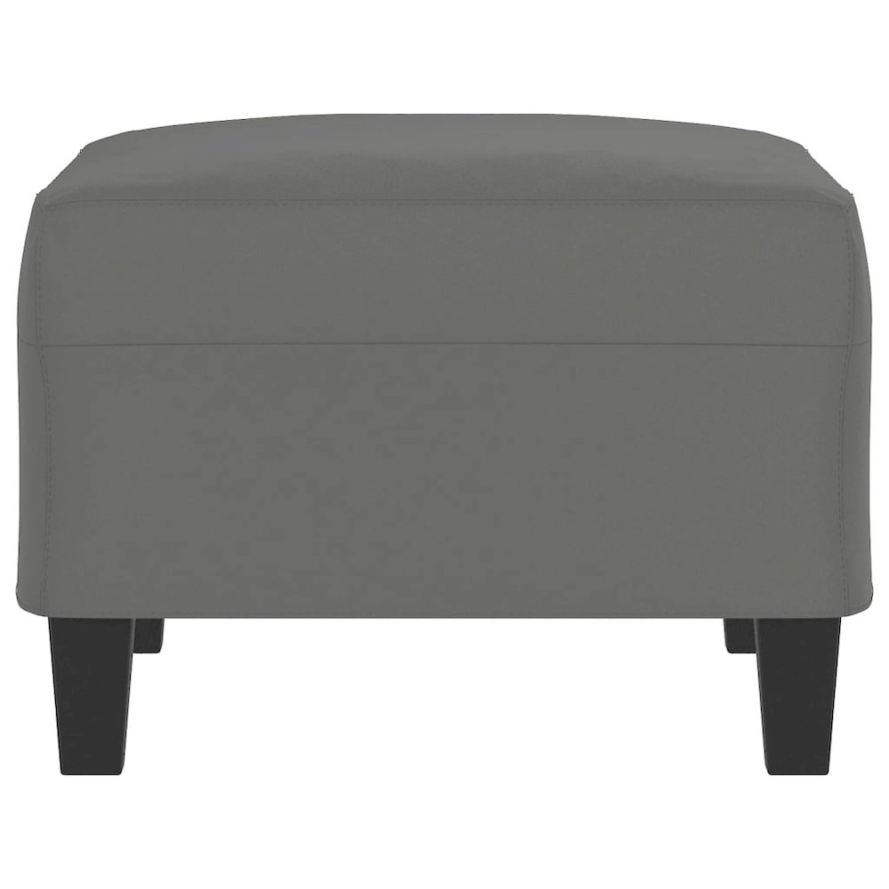 Footstool Dark grey Microfiber fabric 27.6x21.7x16.1 in Durable. Picture 4