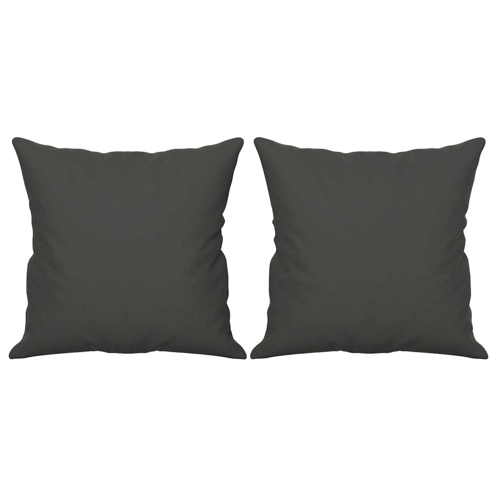 Throw Pillow Dark grey Microfibre fabric (100% polyester). Picture 2