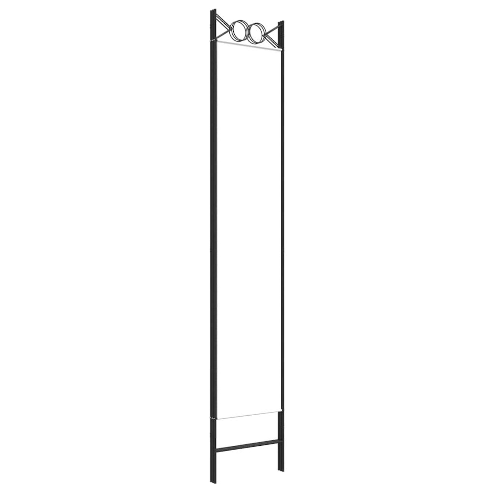 3-Panel Room Divider White 47.2"x86.6" Fabric. Picture 6