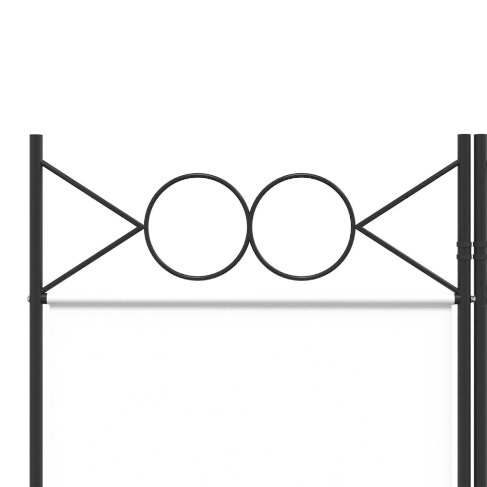 6-Panel Room Divider White 94.5"x86.6" Fabric. Picture 7