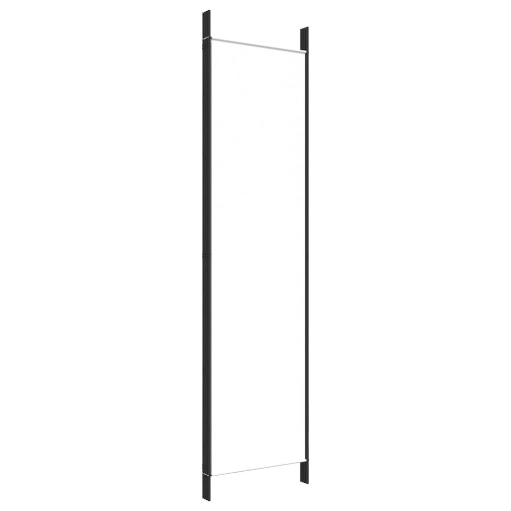 4-Panel Room Divider White 78.7"x78.7" Fabric. Picture 6