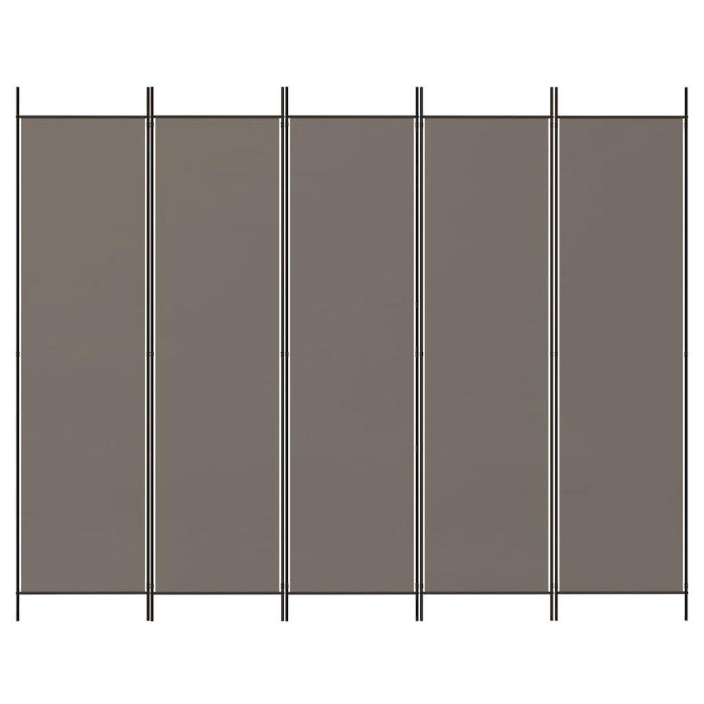5-Panel Room Divider Anthracite 98.4"x78.7" Fabric. Picture 3