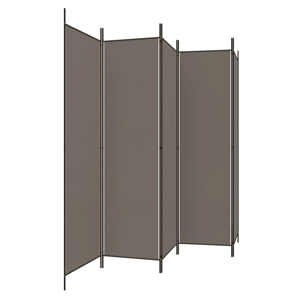 5-Panel Room Divider Anthracite 98.4"x78.7" Fabric. Picture 4