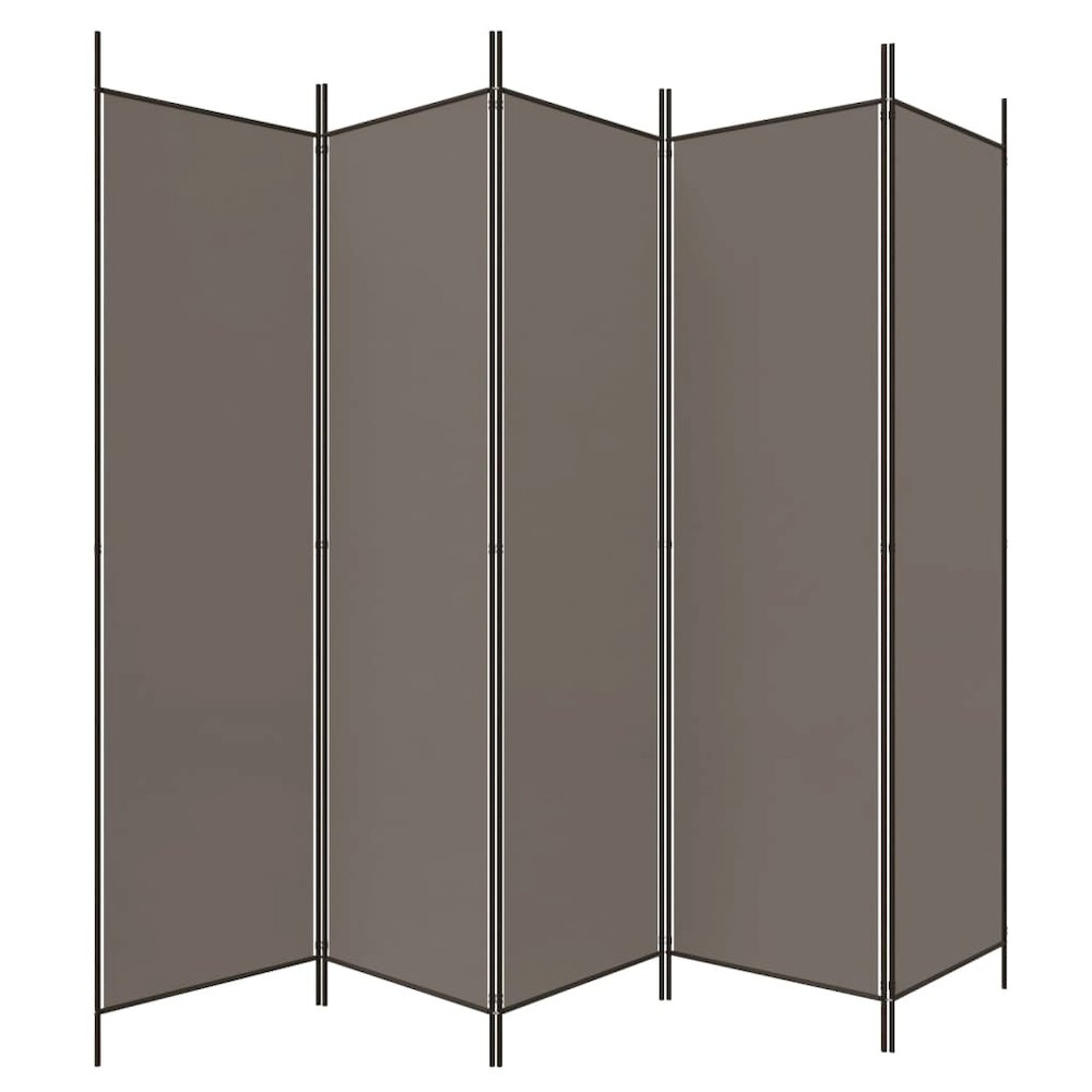 5-Panel Room Divider Anthracite 98.4"x78.7" Fabric. Picture 5