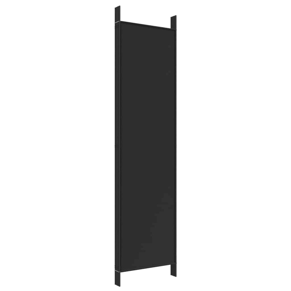 5-Panel Room Divider Black 98.4"x78.7" Fabric. Picture 6