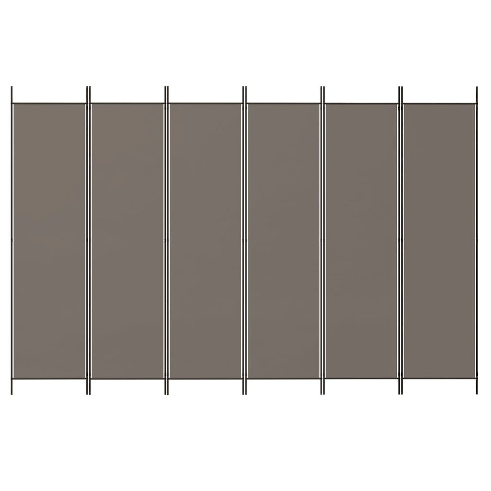 6-Panel Room Divider Anthracite 118.1"x78.7" Fabric. Picture 3