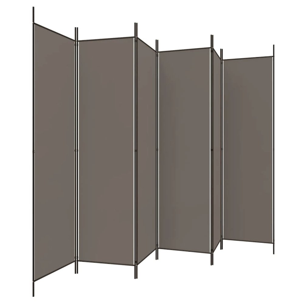 6-Panel Room Divider Anthracite 118.1"x78.7" Fabric. Picture 4