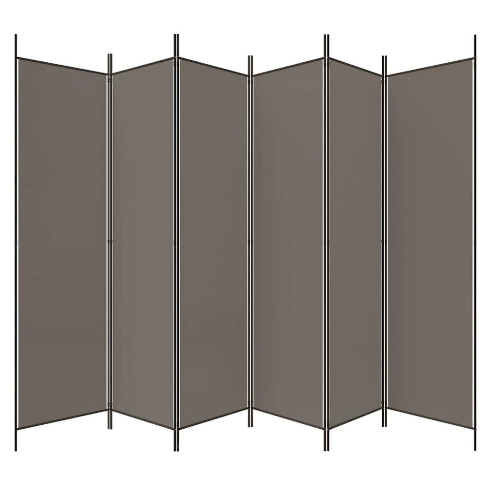 6-Panel Room Divider Anthracite 118.1"x78.7" Fabric. Picture 5