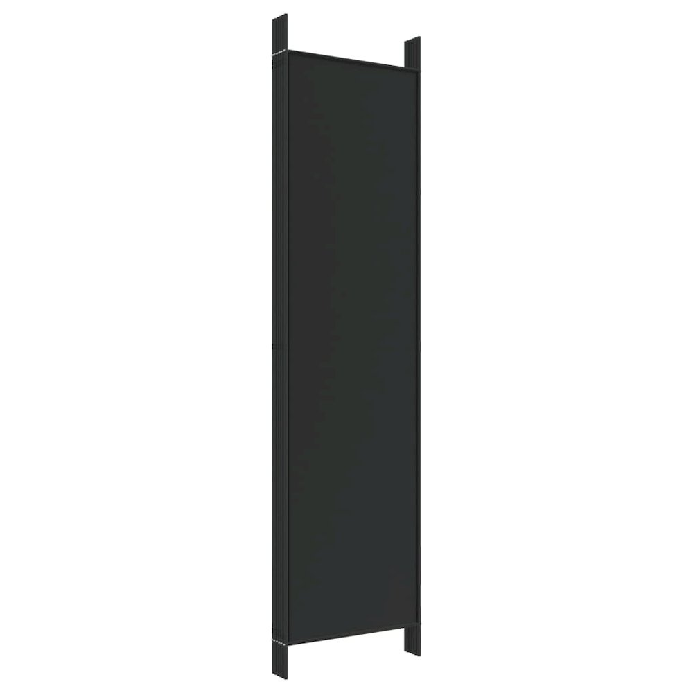 6-Panel Room Divider Black 118.1"x78.7" Fabric. Picture 6