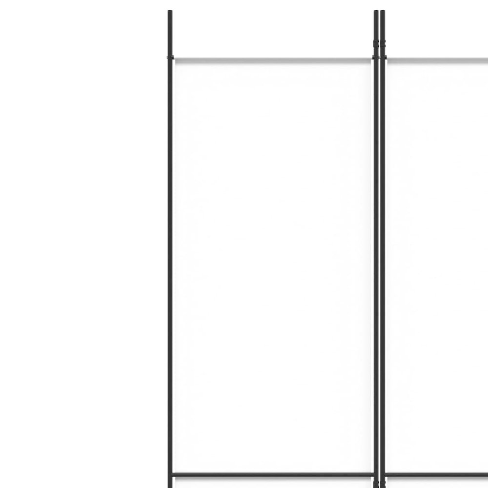 3-Panel Room Divider White 59.1"x86.6" Fabric. Picture 7