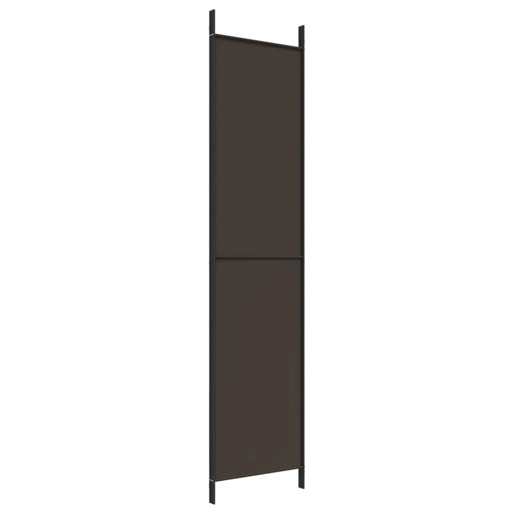 3-Panel Room Divider Brown 59.1"x86.6" Fabric. Picture 6