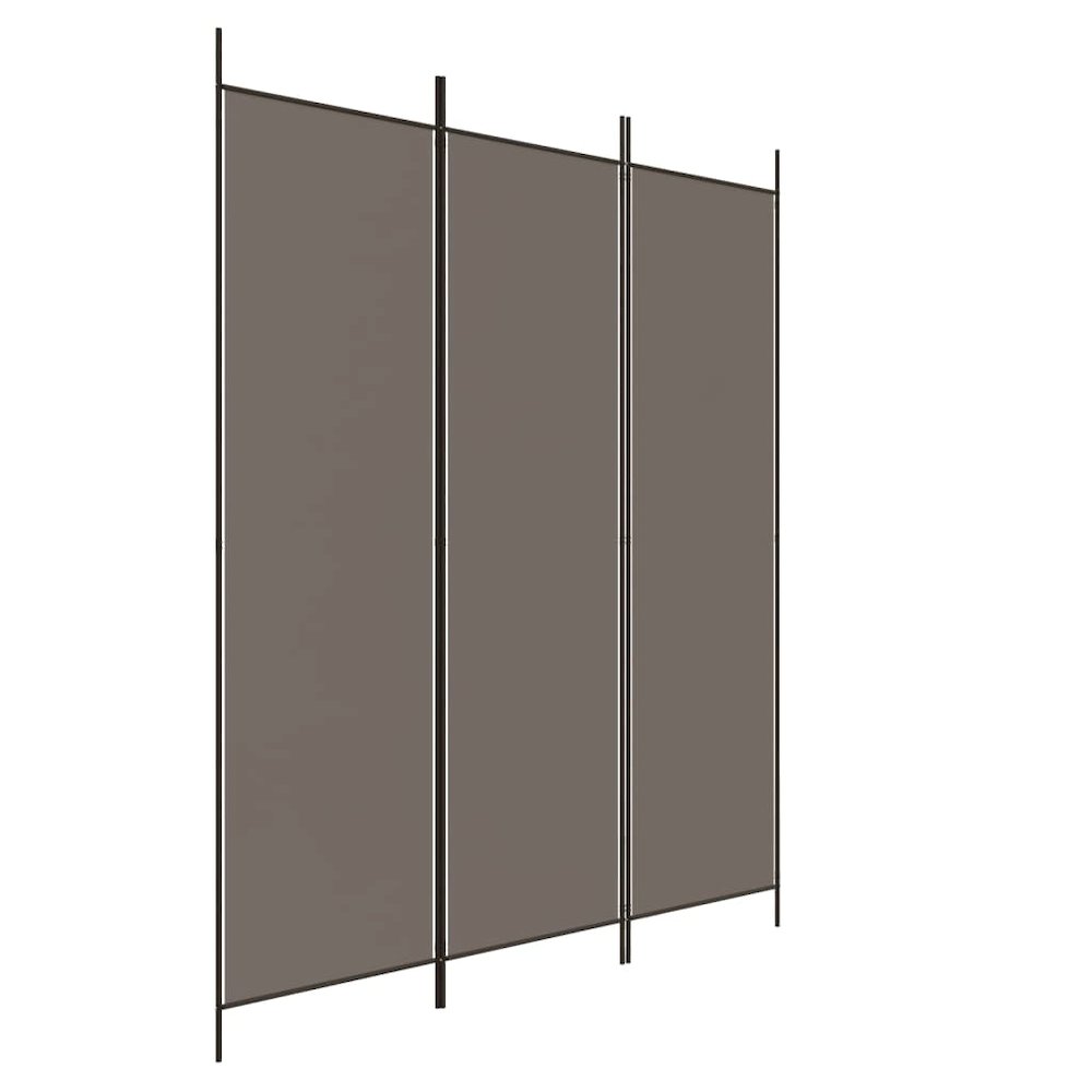 3-Panel Room Divider Anthracite 59.1"x86.6" Fabric. Picture 2
