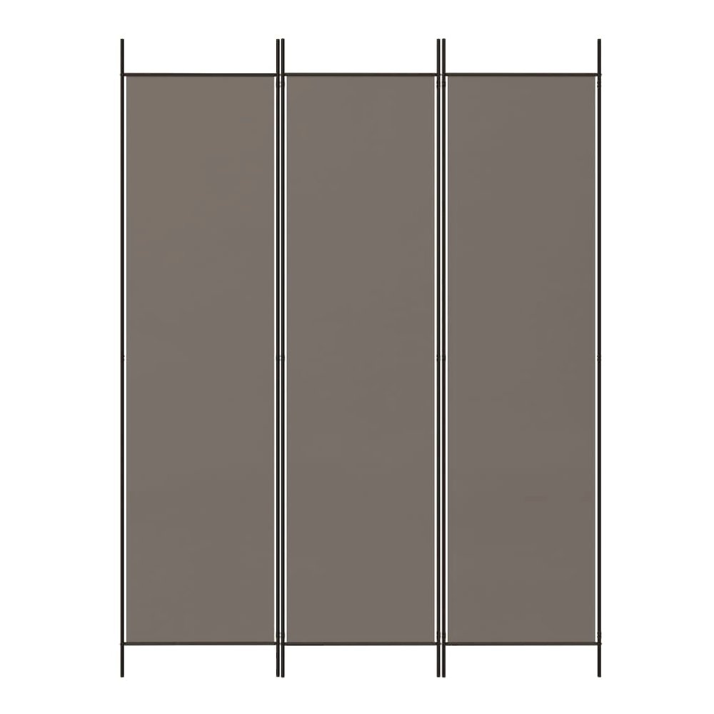 3-Panel Room Divider Anthracite 59.1"x86.6" Fabric. Picture 3